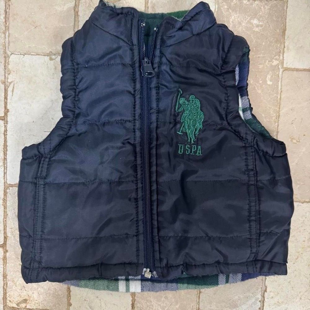 Polo Assn Reversible Puffer Vest 3-6 Month